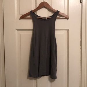 Free People Long Beach Tank Sz S, Dark Gray